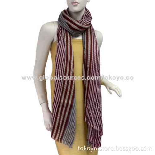 Viscose scarf with mini check digitally print, for ladies fashion accessories